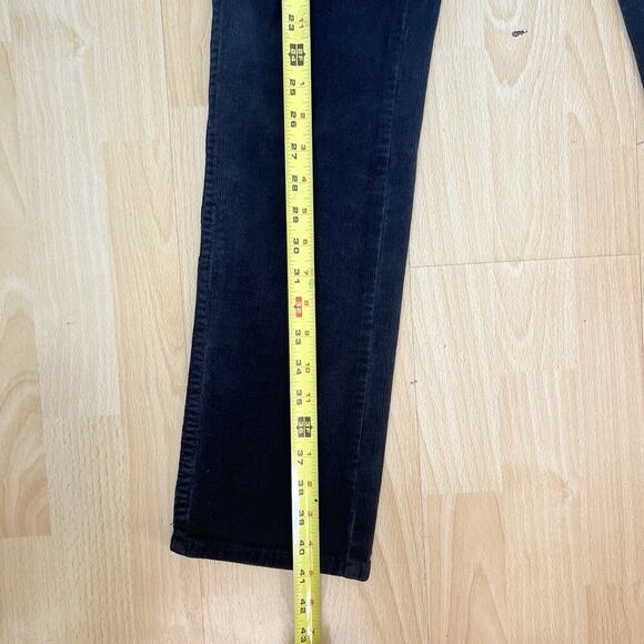 Re Done Women Size 26 High Rise Black Corduroy Straight Leg - Picture 5 of 8